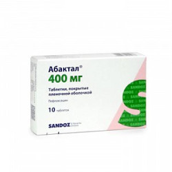 Абактал таблетки покрытые пленочной оболочкой 400 мг 10 шт. Абактал таблетки покрытые пленочной оболочкой 400 мг 10 шт.