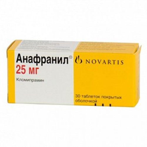 Анафранил таблетки покрытые оболочкой 25 мг 30 шт. Анафранил таблетки покрытые оболочкой 25 мг 30 шт.