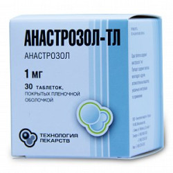 Анастрозол-ТЛ таблетки покрытые пленочной оболочкой 1 мг 30 шт. Анастрозол-ТЛ таблетки покрытые пленочной оболочкой 1 мг 30 шт.