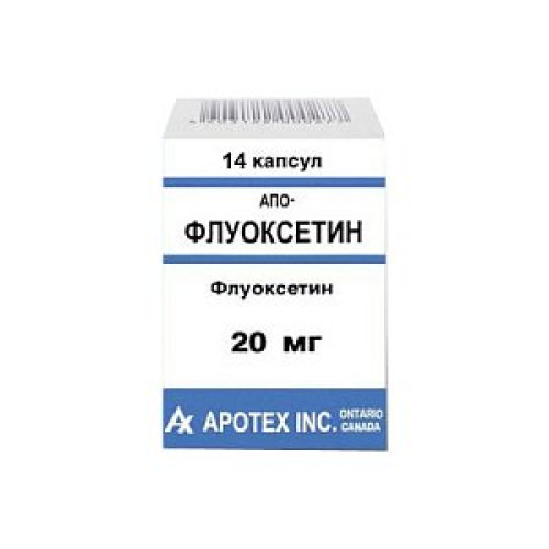Апо-Флуоксетин капсулы 20 мг 14 шт. Апо-Флуоксетин капсулы 20 мг 14 шт.