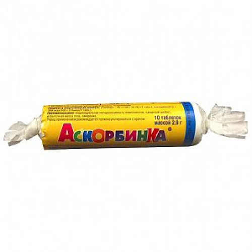 Аскорбинка с сахаром таблетки 2,9 г 10 шт. крутка Яблоко ЭкоФарм Аскорбинка с сахаром таблетки 2,9 г 10 шт. крутка Яблоко ЭкоФарм