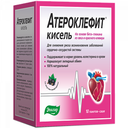 Атероклефит Кисель саше 25 г 10 шт. Эвалар Атероклефит Кисель саше 25 г 10 шт. Эвалар