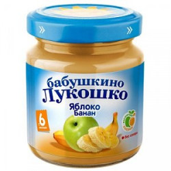 Бабушкино лукошко Пюре яблоки и бананы с 6 мес. 100 г Бабушкино лукошко Пюре яблоки и бананы с 6 мес. 100 г