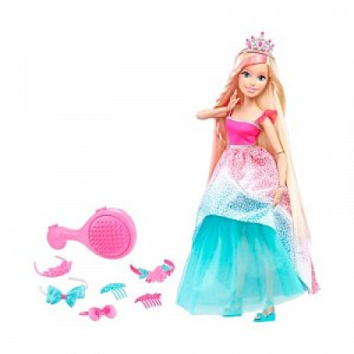 Barbie Кукла Endless Hair Kingdom c длинными волосами DKR09 Розовая 43 см Barbie Кукла Endless Hair Kingdom c длинными волосами DKR09 Розовая 43 см