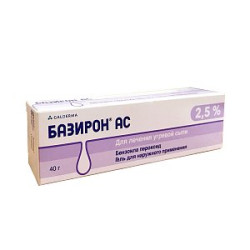 Базирон АС гель для наружного применения 2,5% туба 40 г Базирон АС гель для наружного применения 2,5% туба 40 г