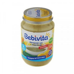 Bebivita Пюре Овощной суп с индейкой 190 г с 8 мес. Bebivita Пюре Овощной суп с индейкой 190 г с 8 мес.