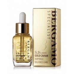 Bergamo S9 Сыворотка ампульная с золотом и экстрактом икры Specialist S.Nine Gold Caviar Ampoule Balance Care 30 мл Bergamo S9 Сыворотка ампульная с золотом и экстрактом икры Specialist S.Nine Gold Caviar Ampoule Balance Care 30 мл