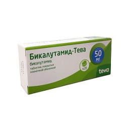 Бикалутамид-Тева таблетки покрытые пленочной оболочкой 50 мг 28 шт. Бикалутамид-Тева таблетки покрытые пленочной оболочкой 50 мг 28 шт.