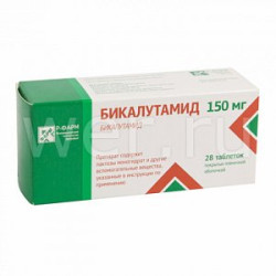 Бикалутамид таблетки покрытые пленочной оболочкой 150 мг 28 шт. Бикалутамид таблетки покрытые пленочной оболочкой 150 мг 28 шт.