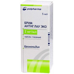 Брим Антиглау ЭКО капли глазные 2 мг/мл флакон-капельница 5 мл Брим Антиглау ЭКО капли глазные 2 мг/мл флакон-капельница 5 мл