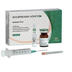 Бусерелин-лонг лиофилизат для приготовления суспензии для внутримышечного введения пролонгированного действия 3,75 мг Ф-Синтез Бусерелин-лонг лиофилизат для приготовления суспензии для внутримышечного введения пролонгированного действия 3,75 мг Ф-Синтез