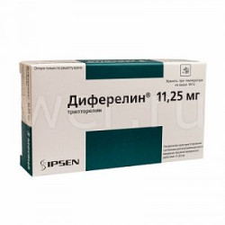 Диферелин лиофилизат для приготовления суспензии для внутримышечного введения пролонгированного действия 11,25 мг 1 шт. в комплекте в растворителем Диферелин лиофилизат для приготовления суспензии для внутримышечного введения пролонгированного действия 11,25 мг 1 шт. в комплекте в растворителем