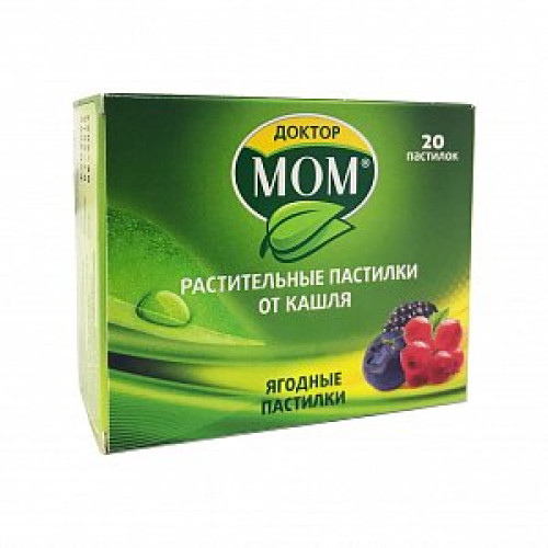 Доктор Мом растительные пастилки от кашля 20шт. ягодные Доктор Мом растительные пастилки от кашля 20шт. ягодные