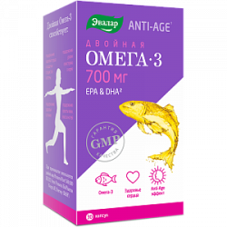 Двойная Омега-3 Anti-Age капсулы 700 мг 30 шт. Эвалар (БАД) Двойная Омега-3 Anti-Age капсулы 700 мг 30 шт. Эвалар (БАД)