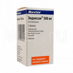 Эндоксан порошок для приготовления раствора для внутривенного введения 500 мг флакон 50 мл Эндоксан порошок для приготовления раствора для внутривенного введения 500 мг флакон 50 мл