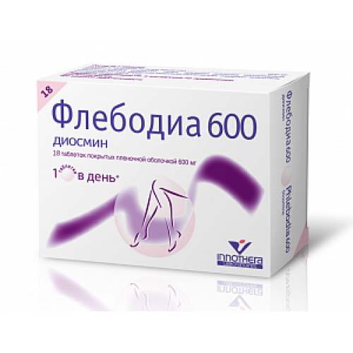 Флебодиа таблетки покрытые пленочной оболочкой 600 мг 18 шт. Флебодиа таблетки покрытые пленочной оболочкой 600 мг 18 шт.