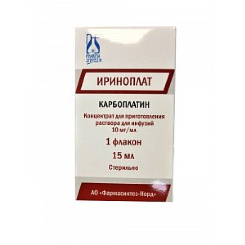 Ириноплат концентрат для приготовления раствора для инфузий 10 мг/мл флакон 15 мл Ириноплат концентрат для приготовления раствора для инфузий 10 мг/мл флакон 15 мл