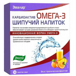 Кардиоактив Омега-3 напиток 7 г пакетики 10 шт. Эвалар (БАД) Кардиоактив Омега-3 напиток 7 г пакетики 10 шт. Эвалар (БАД)