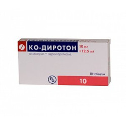 Ко-Диротон таблетки 10 мг+12,5 мг 10 шт.