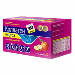 Коллаген Ультра плюс кальций Д порошок пакетики 8 г 30 шт. Яблоко (БАД) Коллаген Ультра плюс кальций Д порошок пакетики 8 г 30 шт. Яблоко (БАД)