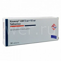 Конкор АМ таблетки 5 мг+10 мг 30 шт.