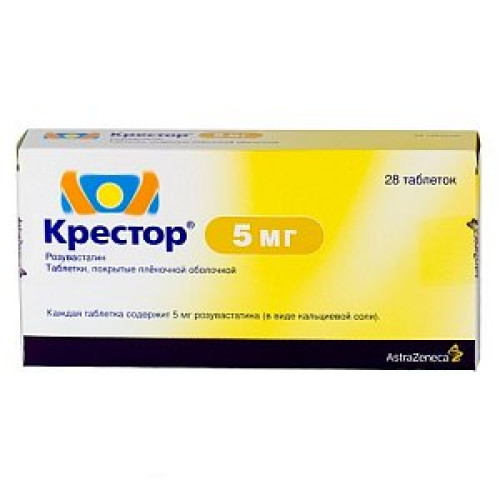 Крестор таблетки покрытые пленочной оболочкой 5 мг 28 шт. Крестор таблетки покрытые пленочной оболочкой 5 мг 28 шт.
