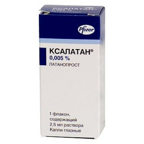 Ксалатан капли глазные 50 мкг/мл флакон-капельница 2,5 мл