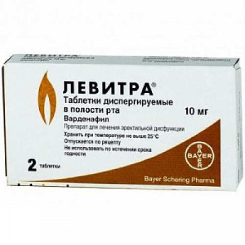 Левитра таблетки диспергируемые в полости рта 10 мг 2 шт. Левитра таблетки диспергируемые в полости рта 10 мг 2 шт.