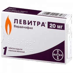 Левитра таблетки покрытые пленочной оболочкой 20 мг 1 шт. Левитра таблетки покрытые пленочной оболочкой 20 мг 1 шт.