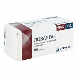 Лозартан таблетки покрытые пленочной оболочкой 100 мг 90 шт. Лозартан таблетки покрытые пленочной оболочкой 100 мг 90 шт.