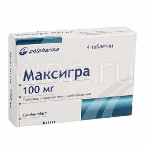 Максигра таблетки покрытые пленочной оболочкой 100 мг 4 шт. Максигра таблетки покрытые пленочной оболочкой 100 мг 4 шт.
