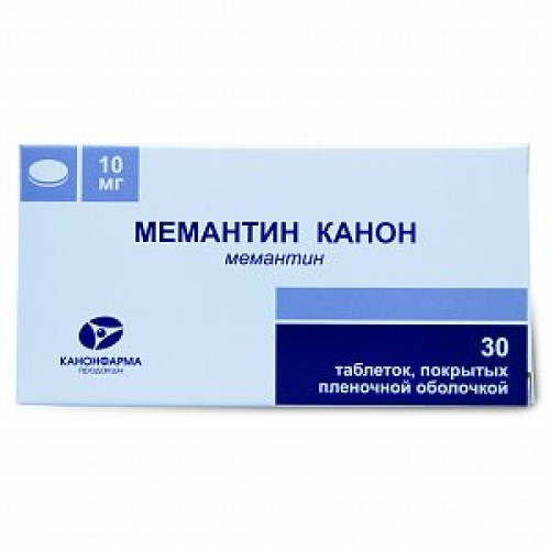 Мемантин Канон таблетки покрытые пленочной оболочкой 10 мг 30 шт. Мемантин Канон таблетки покрытые пленочной оболочкой 10 мг 30 шт.
