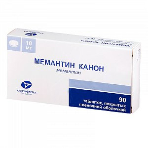 Мемантин Канон таблетки покрытые пленочной оболочкой 10 мг 90 шт. Мемантин Канон таблетки покрытые пленочной оболочкой 10 мг 90 шт.