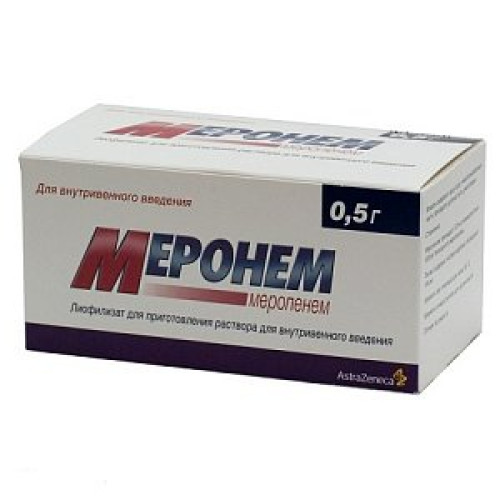 Меронем порошок для приготовления раствора для инъекций 0,5 г 10 шт. Меронем порошок для приготовления раствора для инъекций 0,5 г 10 шт.
