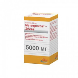 Метотрексат Эбеве концентрат для раствора для инфузий 5000 мг/50 мл флакон 50 мл Метотрексат Эбеве концентрат для раствора для инфузий 5000 мг/50 мл флакон 50 мл