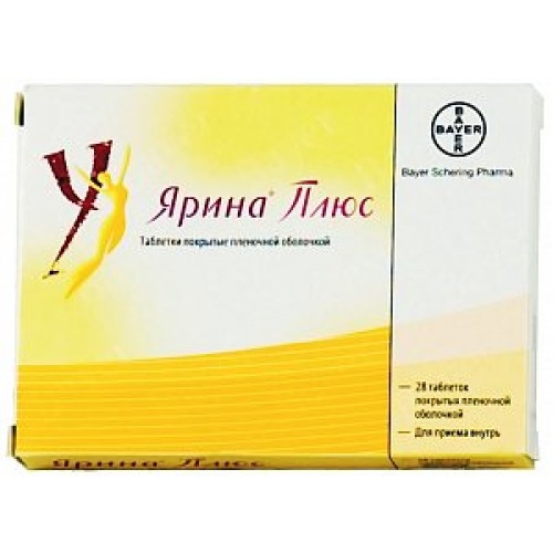 Ярина Плюс таблетки покрытые пленочной оболочкой 28 шт. Ярина Плюс таблетки покрытые пленочной оболочкой 28 шт.