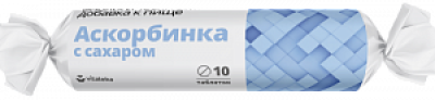 Аскорбинка аскорбиновая кислота таблетки 25 мг 2,9 г крутка 10 шт. Витатека (БАД)