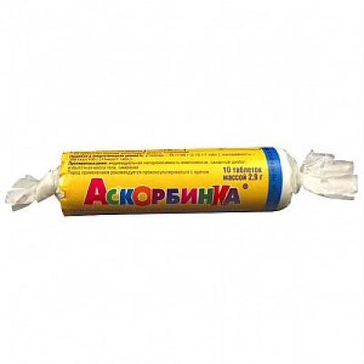 Аскорбинка с сахаром таблетки 2,9 г 10 шт. крутка Яблоко ЭкоФарм