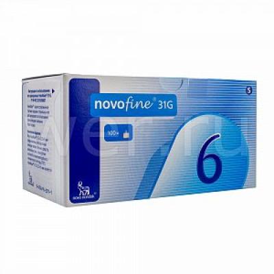 Иглы Novofine 31G 0,25х6 мм 100 шт.