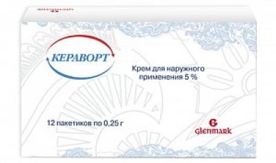 Кераворт крем для наружного применения 5% 0,25 г пакетики 12 шт.