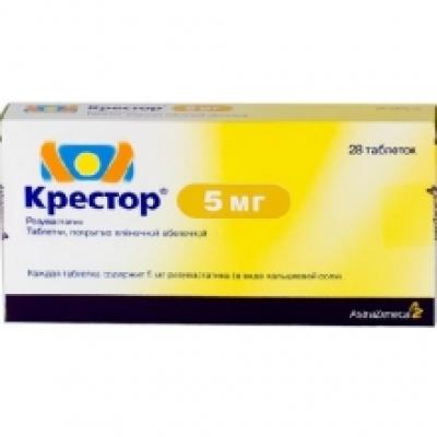 Крестор таблетки покрытые пленочной оболочкой 5 мг 98 шт.