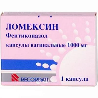 Ломексин капсулы вагинальные 1000 мг 1 шт.