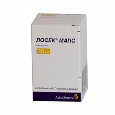 Лосек Мапс таблетки покрытые пленочной оболочкой 20 мг 28 шт.
